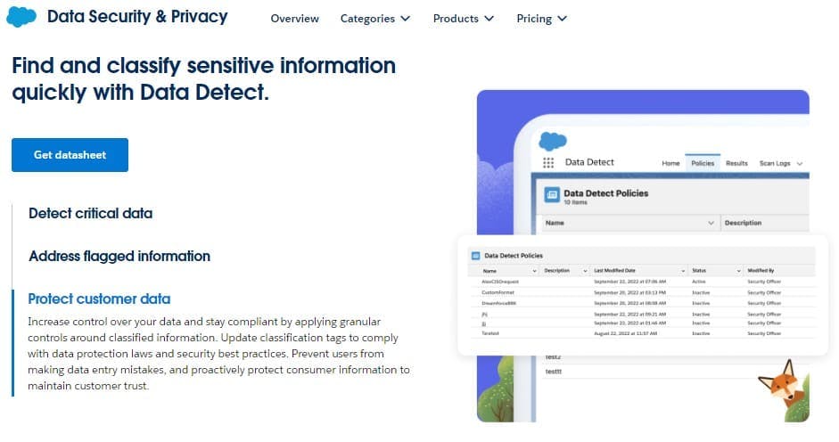 Salesforce Shield Website. Protect customer data details