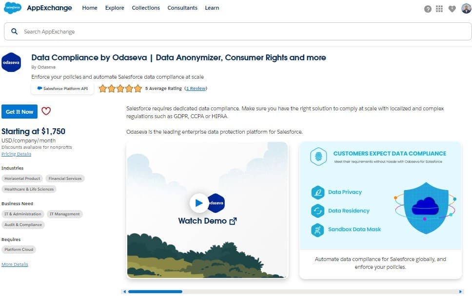 Data Compliance by Odaseva on AppExchange