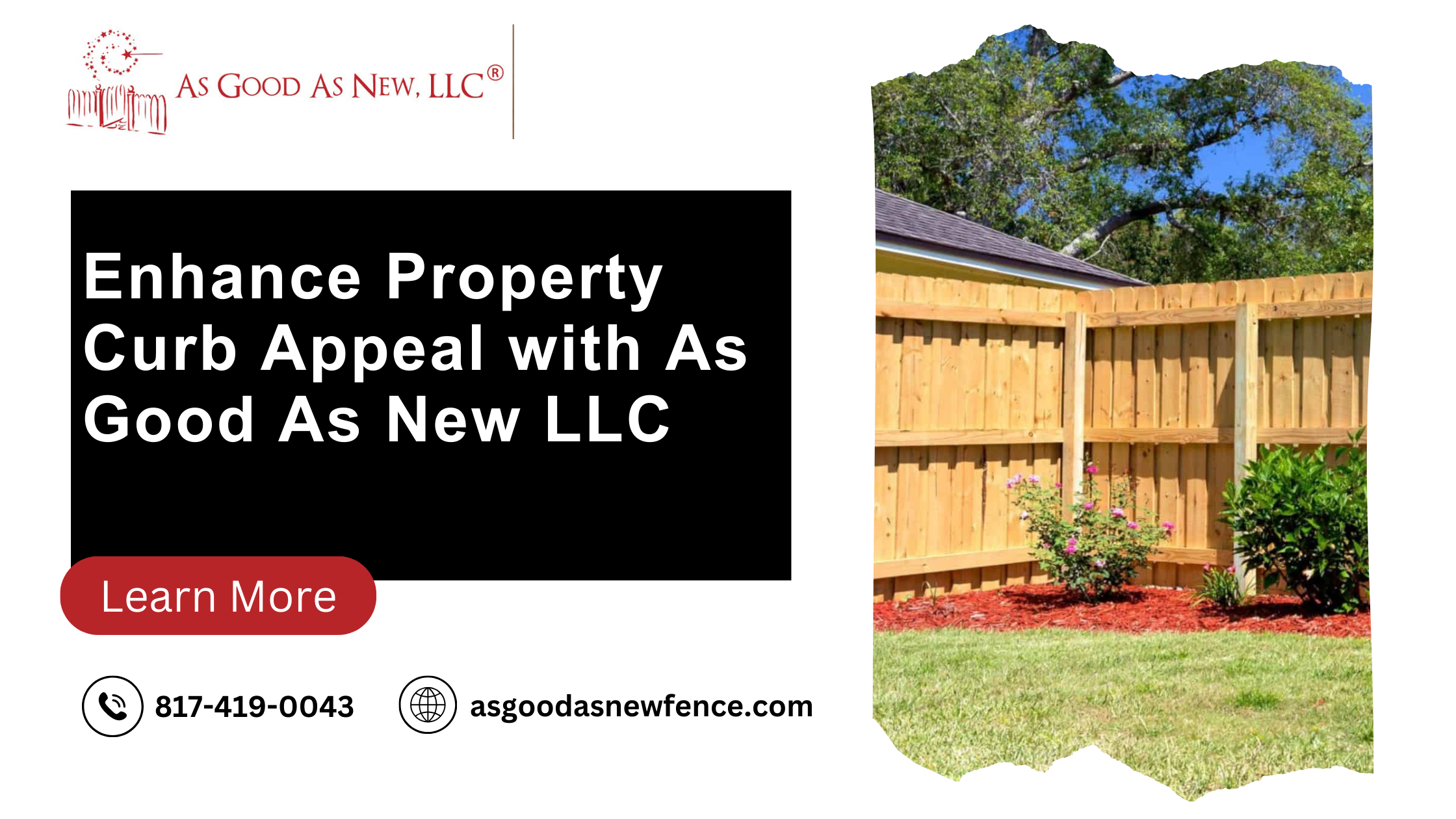 Enhance Your Property’s Curb Appeal with Expert Fence Services from As Good As New LLC