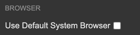 Use default system browser