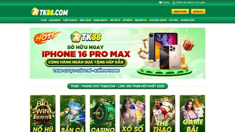 Link Vào TK88 2025 – Nhà Cái Uy Tín Với Trò Chơi Hấp Dẫn Bậc Nhất