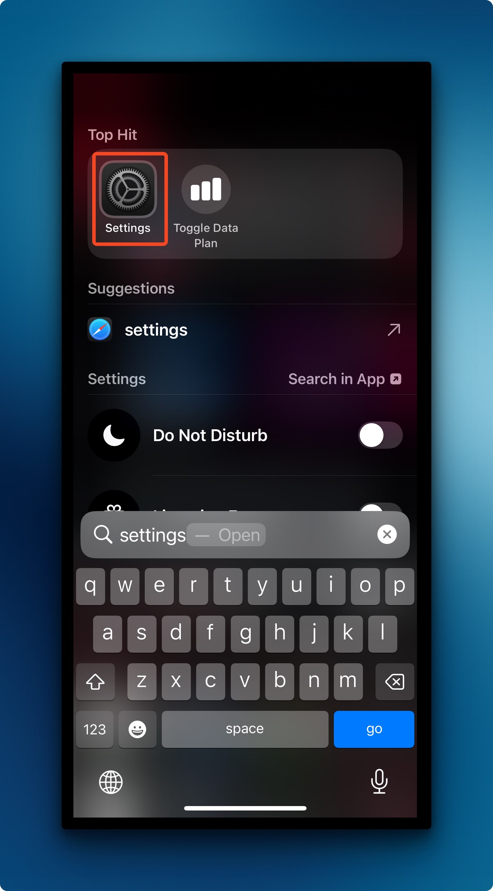 Opening iOS Settings