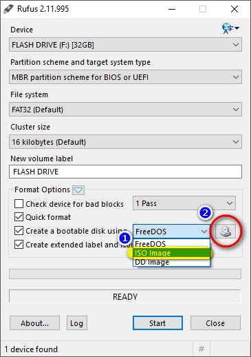 Rufus - Select ISO