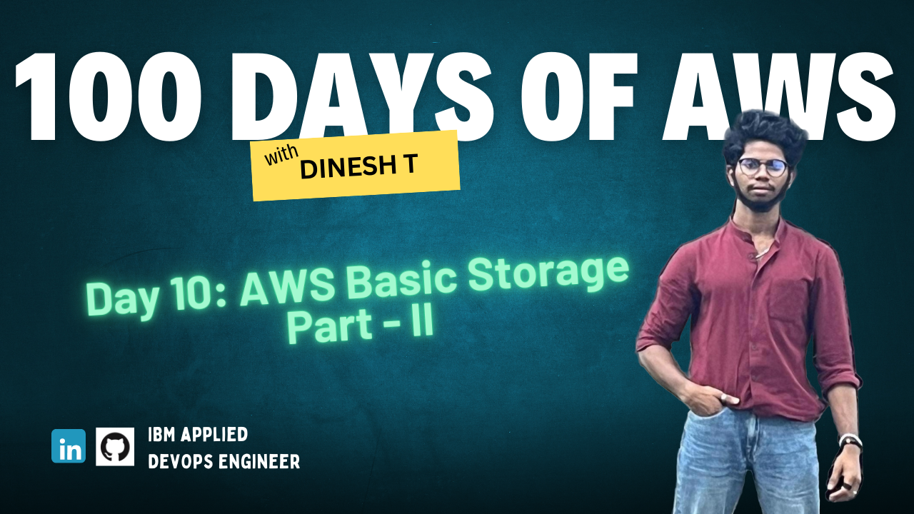 Day 10 of 100 Days of AWS: Storage Basics Part - II