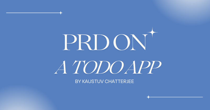 A PRD for a To-Do App
