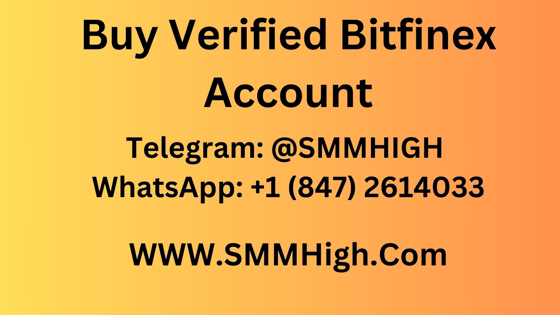 Verified Bitfinex Account