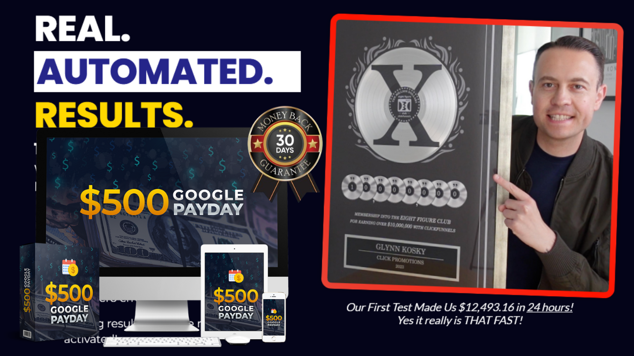 $500 Google Payday Review - Clone The Automated A.I Google Money Machine That Makes Us $500/Day On Autopilot!
