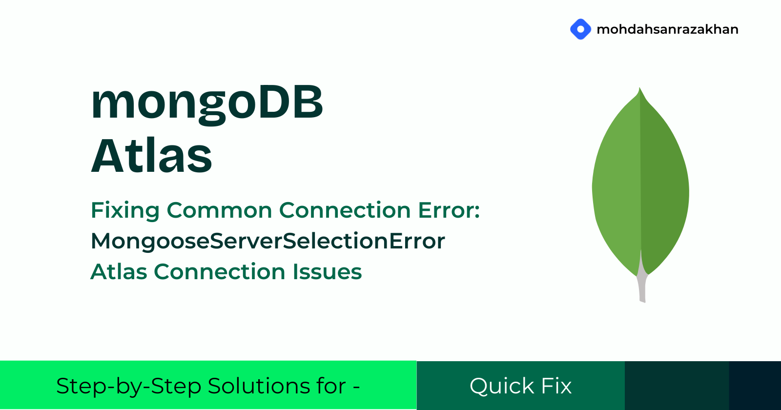 Fix MongooseServerSelectionError Atlas connection – Step-by-Step Guide