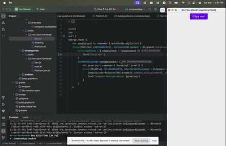 Adding Hot Reload to a Kotlin Multiplatform App