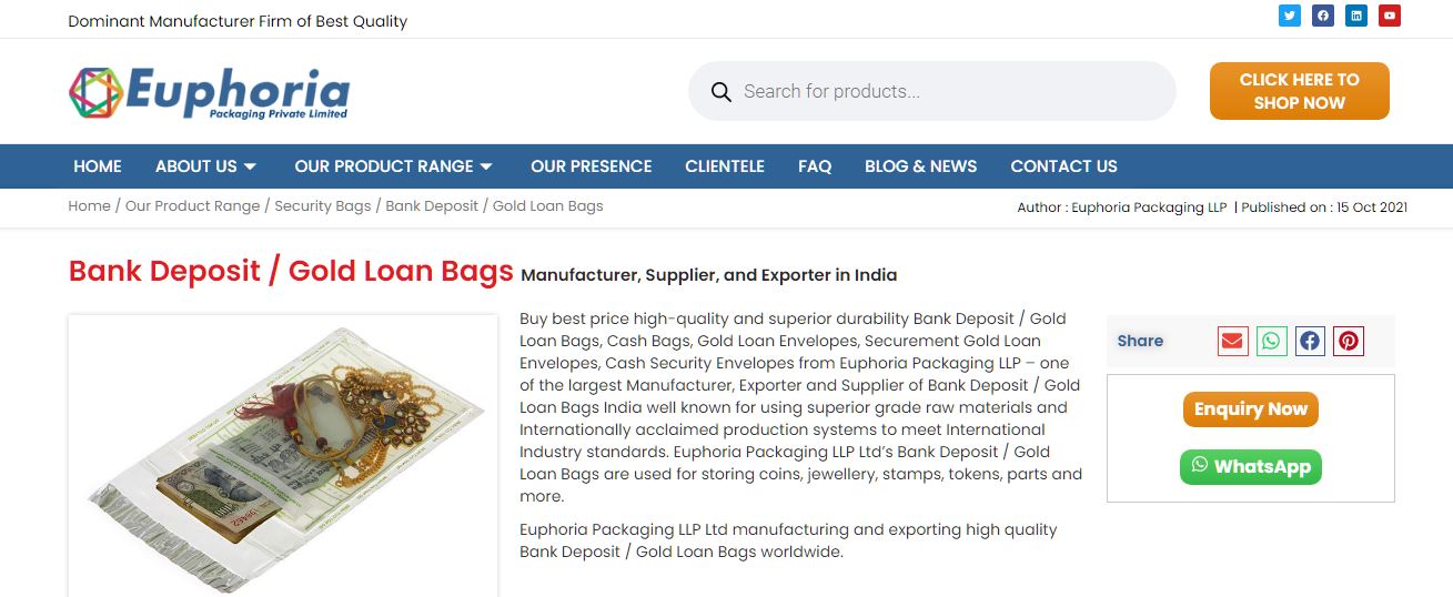 Gold Loan Bags: Security for Valuable Assets