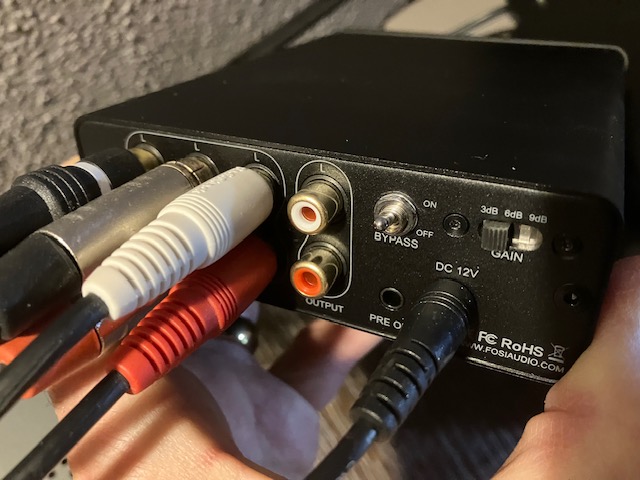 Fosi Audio P4 Mini Preamplifier - Bass & Treble Control, 3 Inputs, Gain Adjustable, Class A