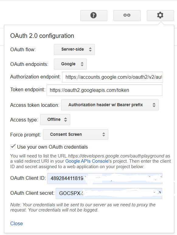 Refresh token generation process step 1 