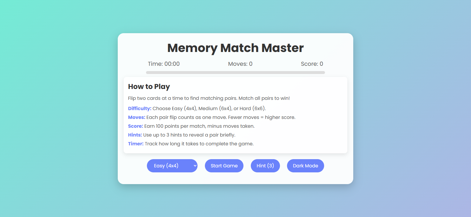 Brain-Boosting Memory Match Game with JavaScript