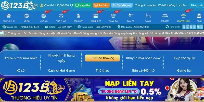 Lợi Ích Khi Tham Gia Chương Trình Thưởng Nạp Đầu Tại Nhà Cái 123B