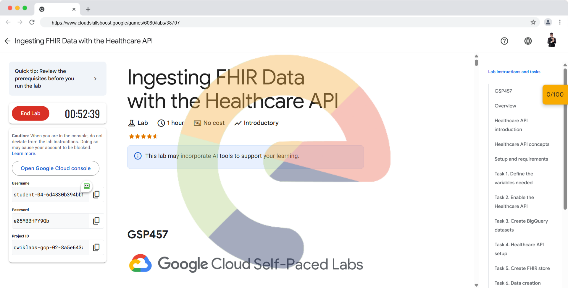 Api Home 331 Ingesting FHIR Data with the Healthcare API - GSP457
