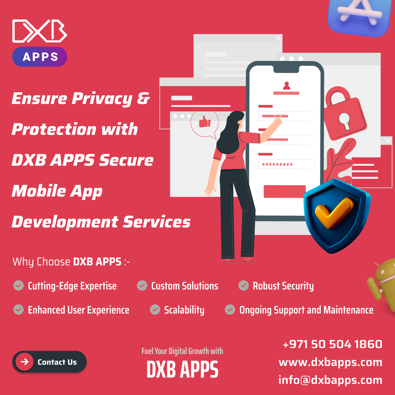 DXB APPS offers custom mobile application development Abu Dhabi solutions