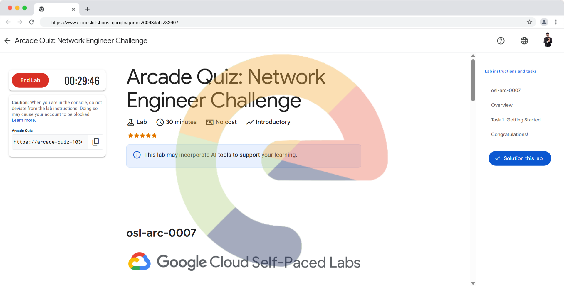 Arcade Quiz: Network Engineer Challenge - osl-arc-0007