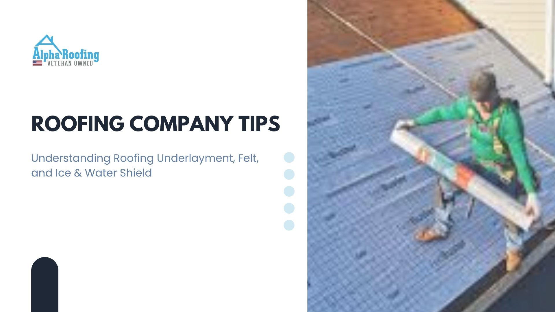 Roofing Company Tips: Understanding Roofing Underlayment, Felt, and Ice & Water Shield
