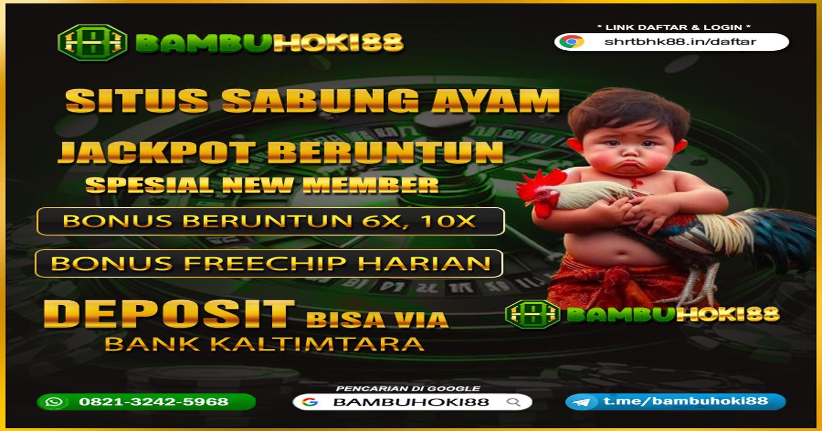 BAMBUHOKI88: Situs Judi Sabung Ayam Deposit Bank Kaltimtara Online 24 Jam