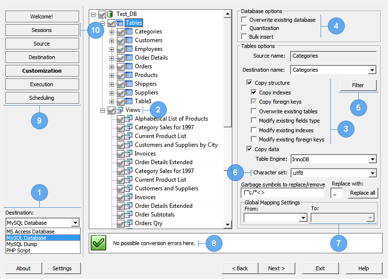 DBConvert screenshot