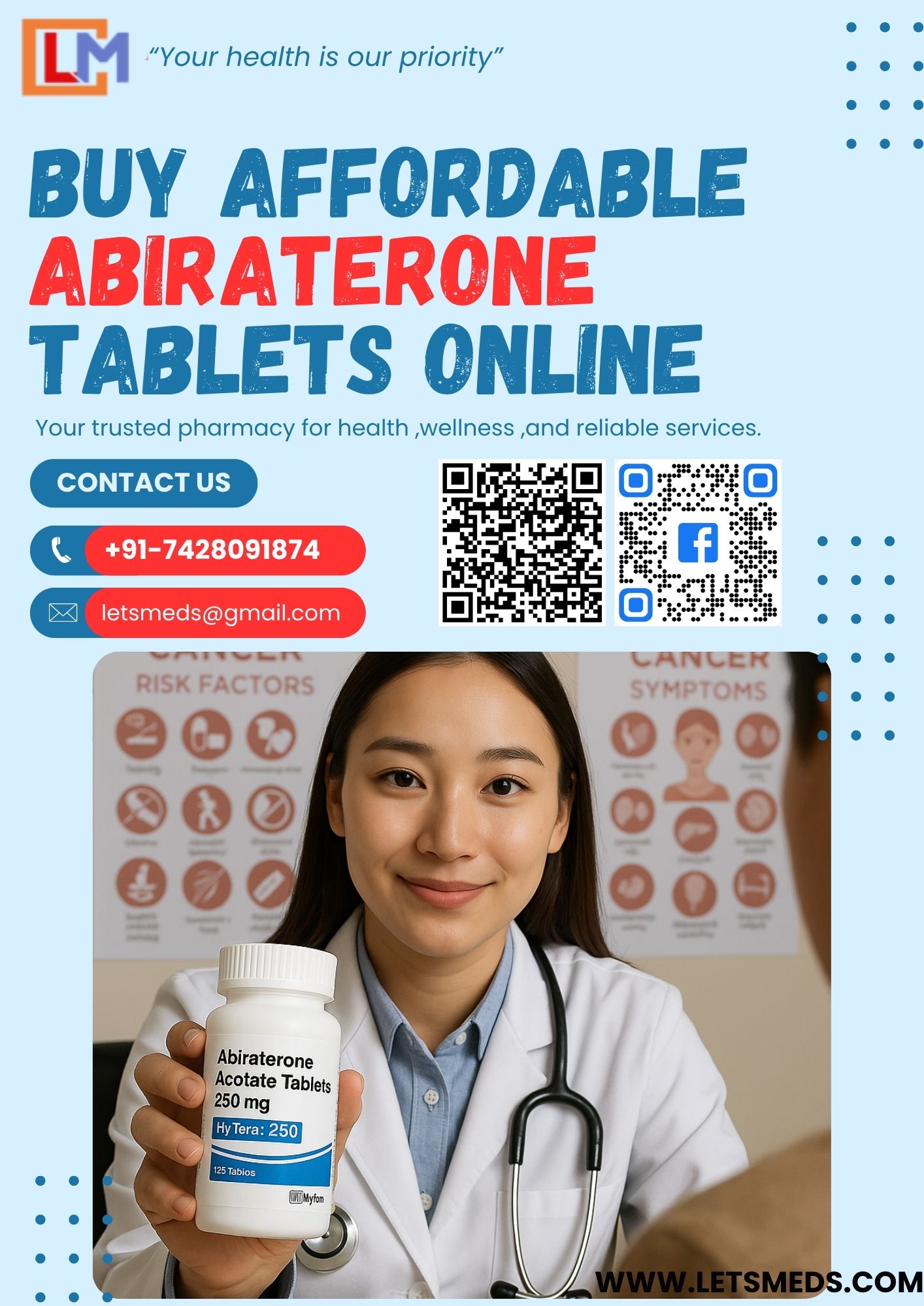 Buy Affordable Abiraterone Tablets Online at LetsMeds