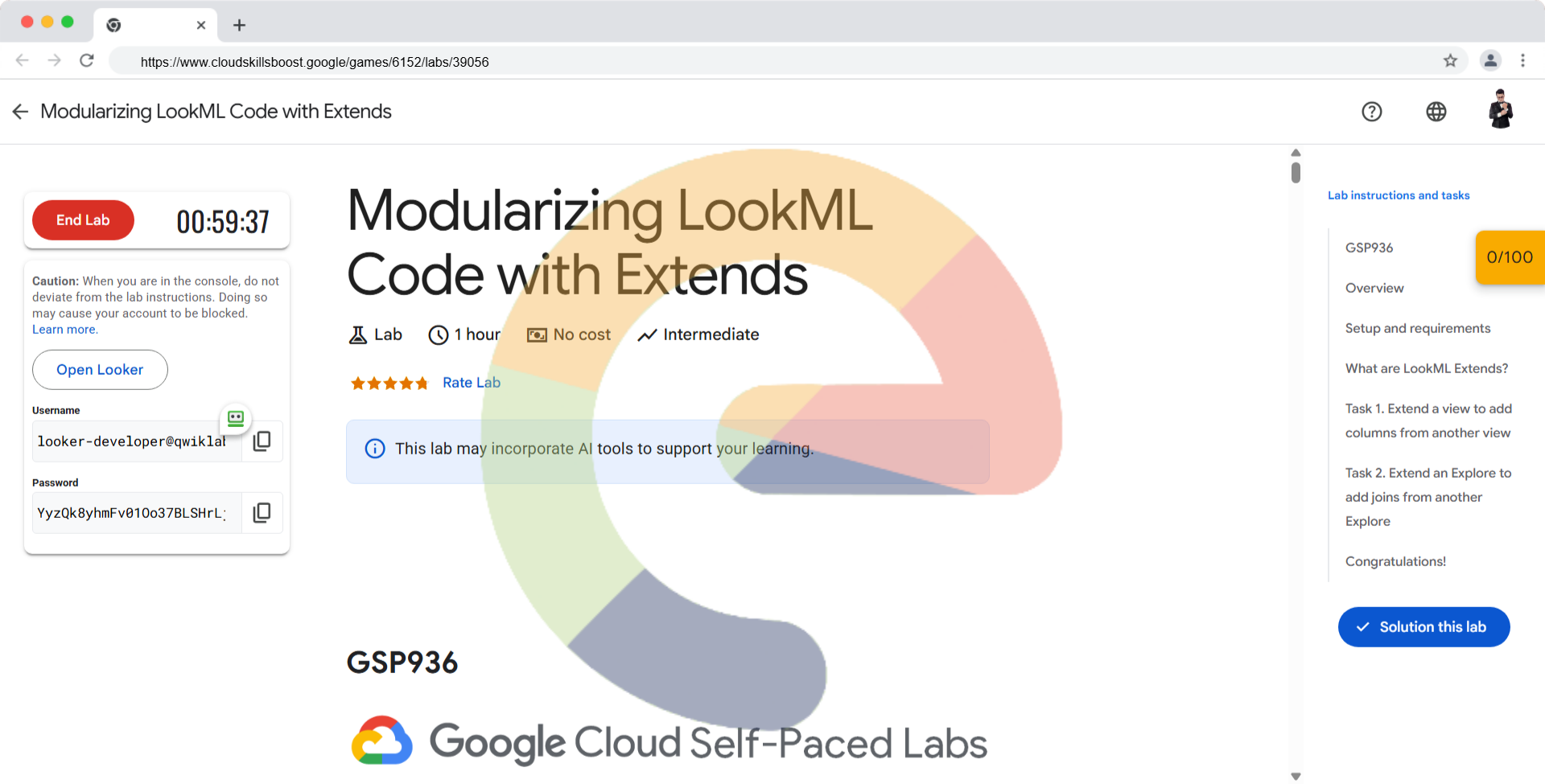 Lookml Markdown Code Modularizing LookML Code with Extends - GSP936