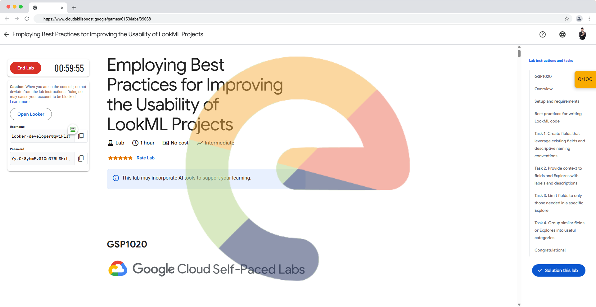 Employing Best Practices for Improving the Usability of LookML Project