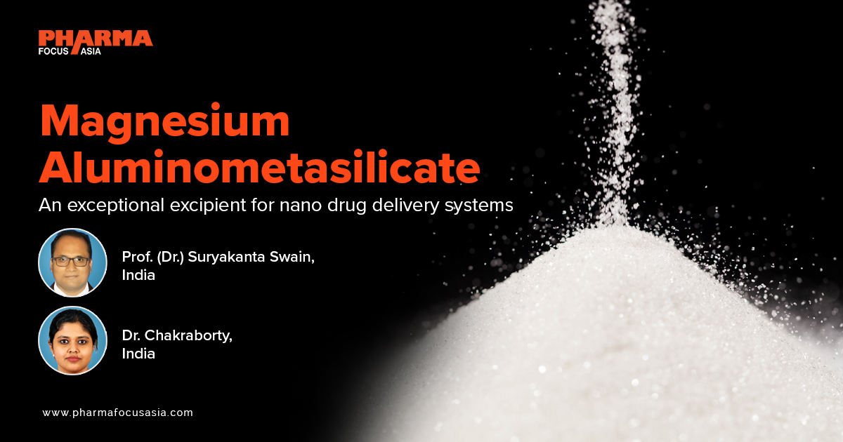 Magnesium Aluminometasilicate
An exceptional excipient for nano drug delivery systems