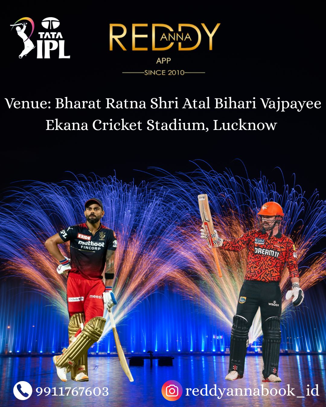 Join the Excitement! How to Use Reddy Book for Live Updates on RCB vs SRH in IPL 2025.