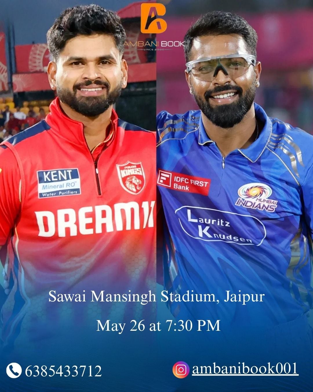 May 26 Showdown: Reddy Book Analyzing Team India’s Stars in PBKS vs MI at IPL 2025