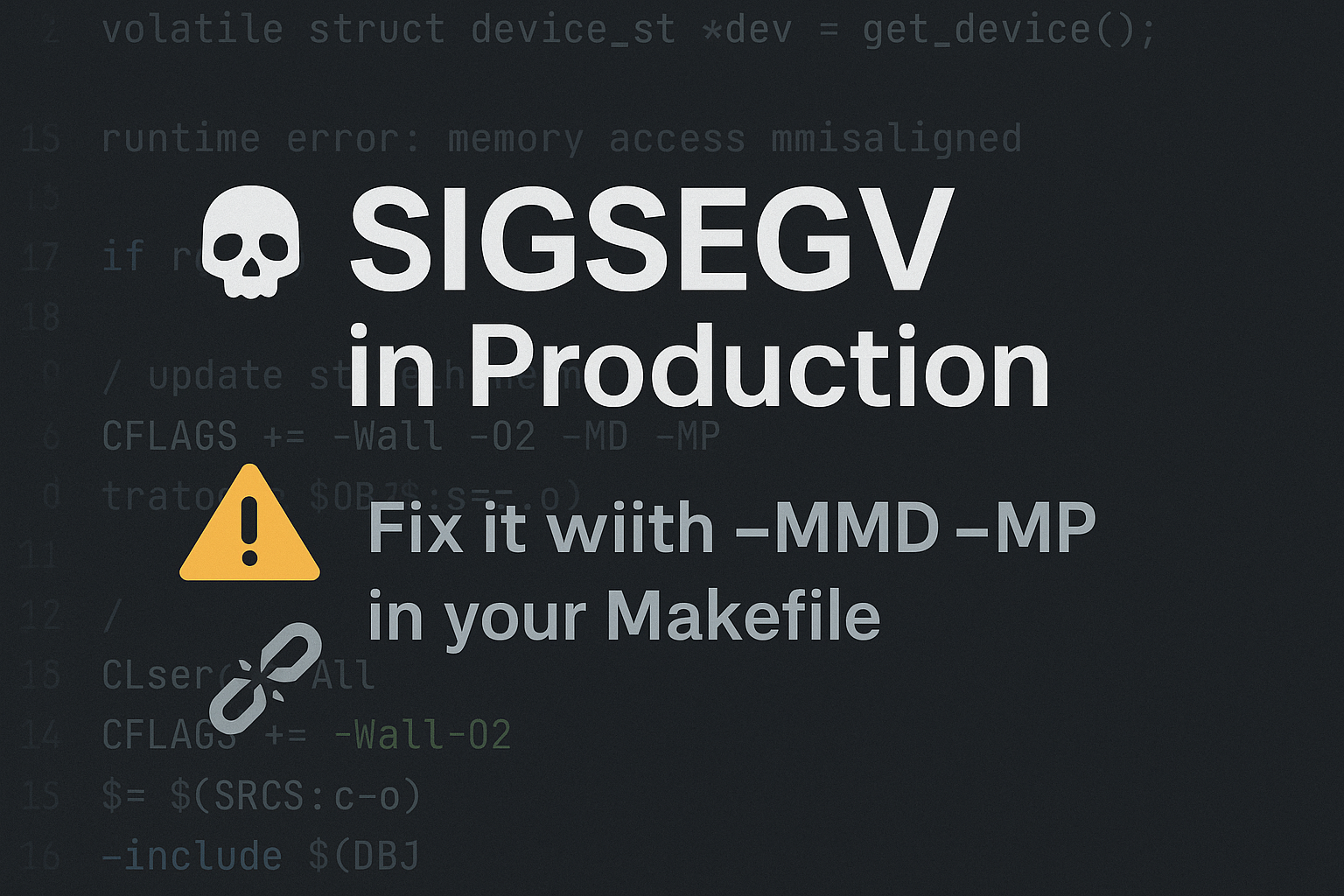 Postmortem: A SIGSEGV Caused by Incomplete Rebuilds in a C Firmware Project