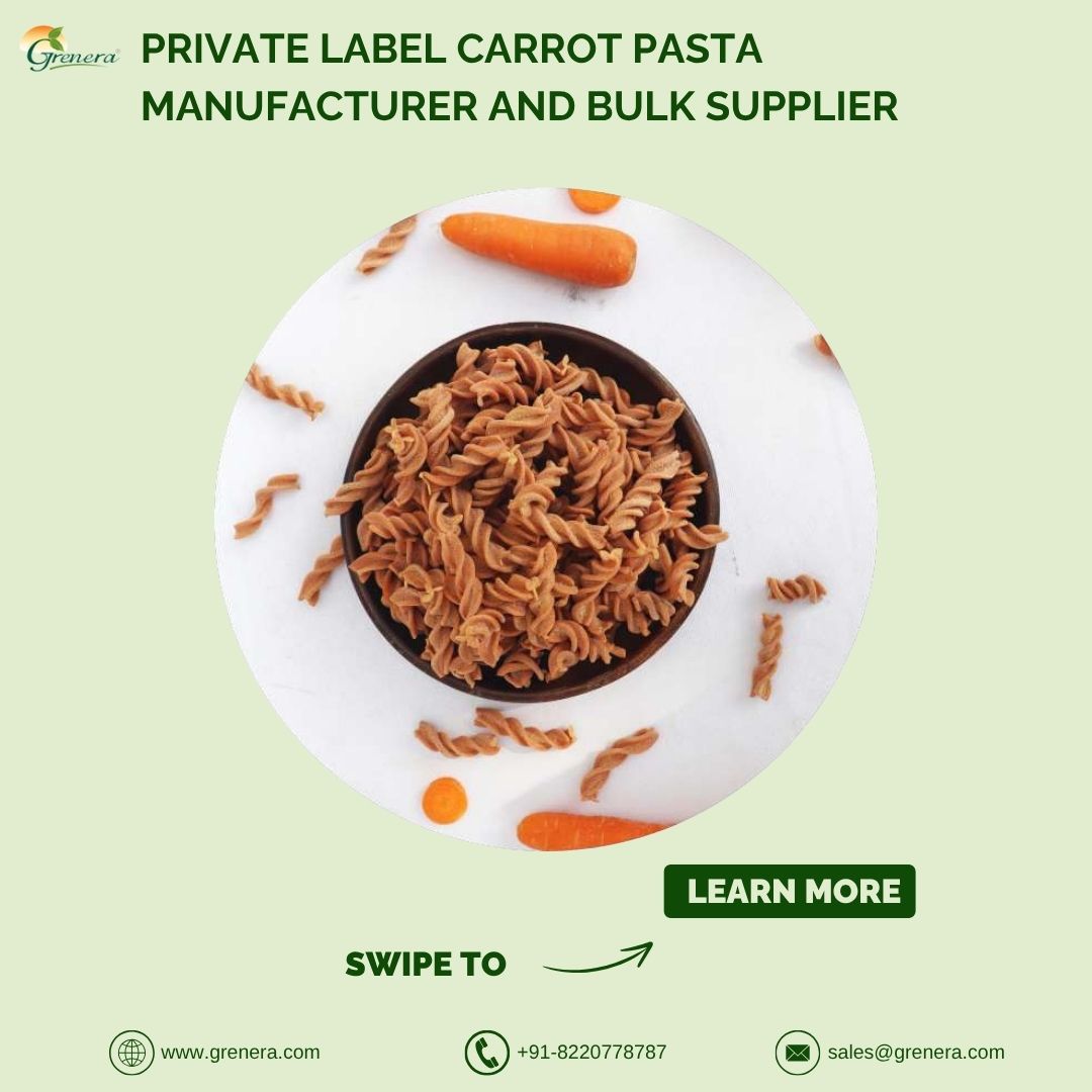 Private Label Carrot Pasta Manufacturer And Bulk Supplier