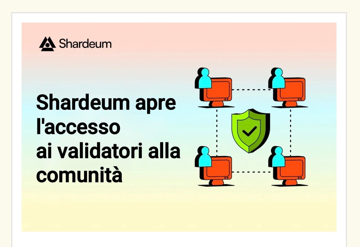 Shandeum lancia i validatori della community: gestisci il tuo nodo