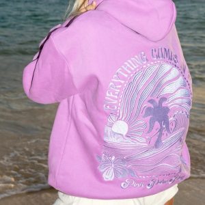 Hoodie Fashion, Stand Out with Pink Palm Puff