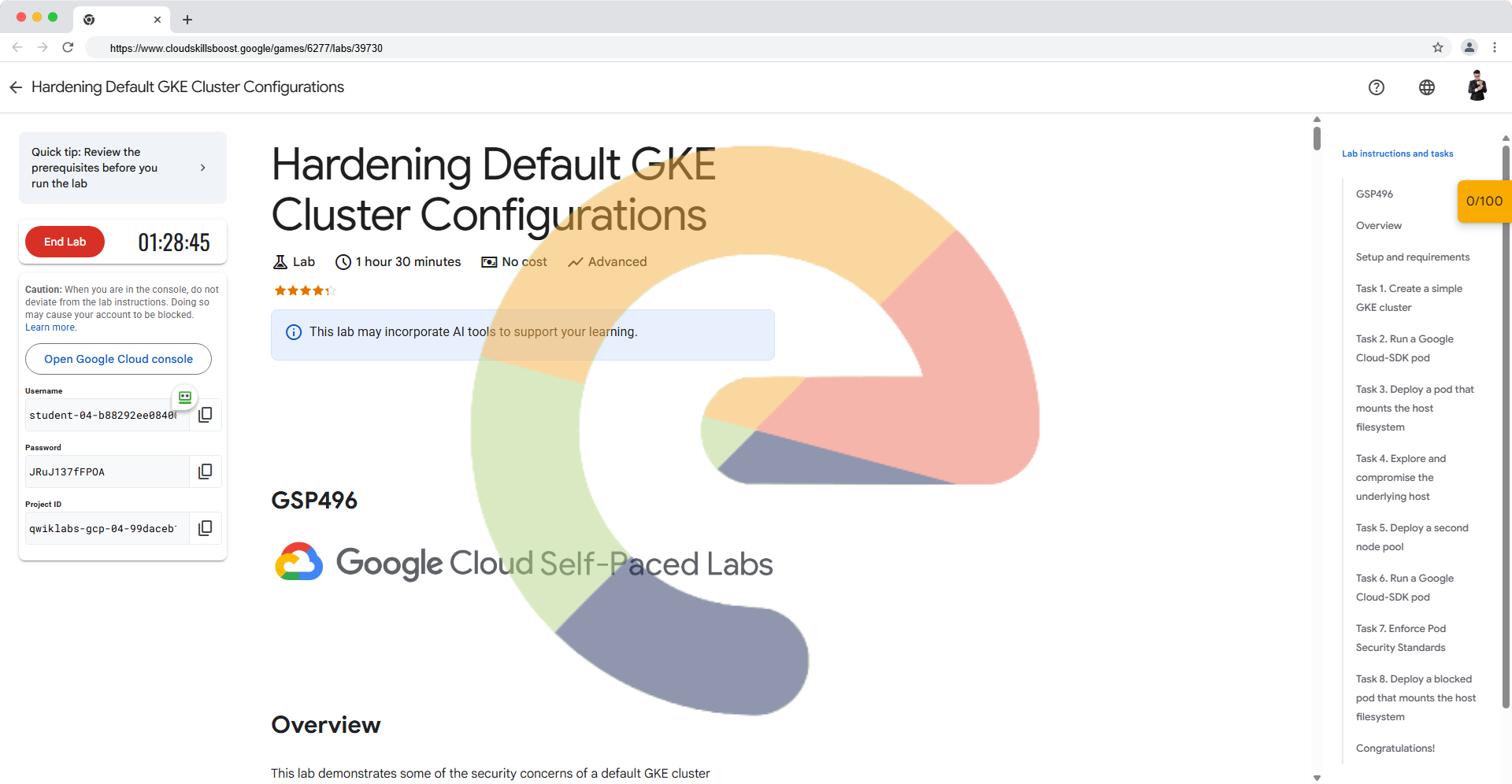 Gke Keystore Key Rotation Hardening Default GKE Cluster Configurations - GSP496