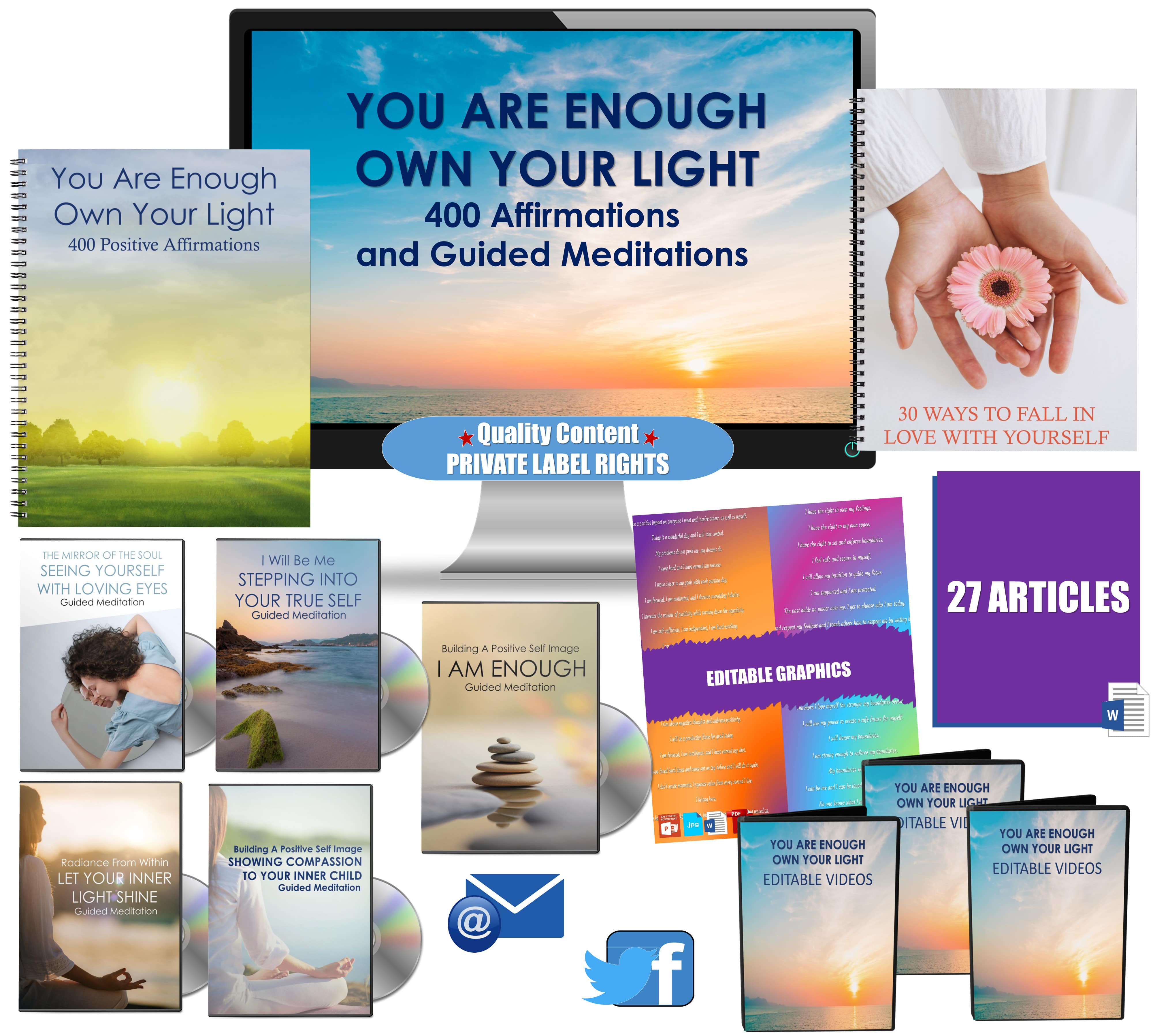 YOU ARE ENOUGH – OWN YOUR LIGHT Review – Transformative PLR for Mental Wellness & Empowered Living