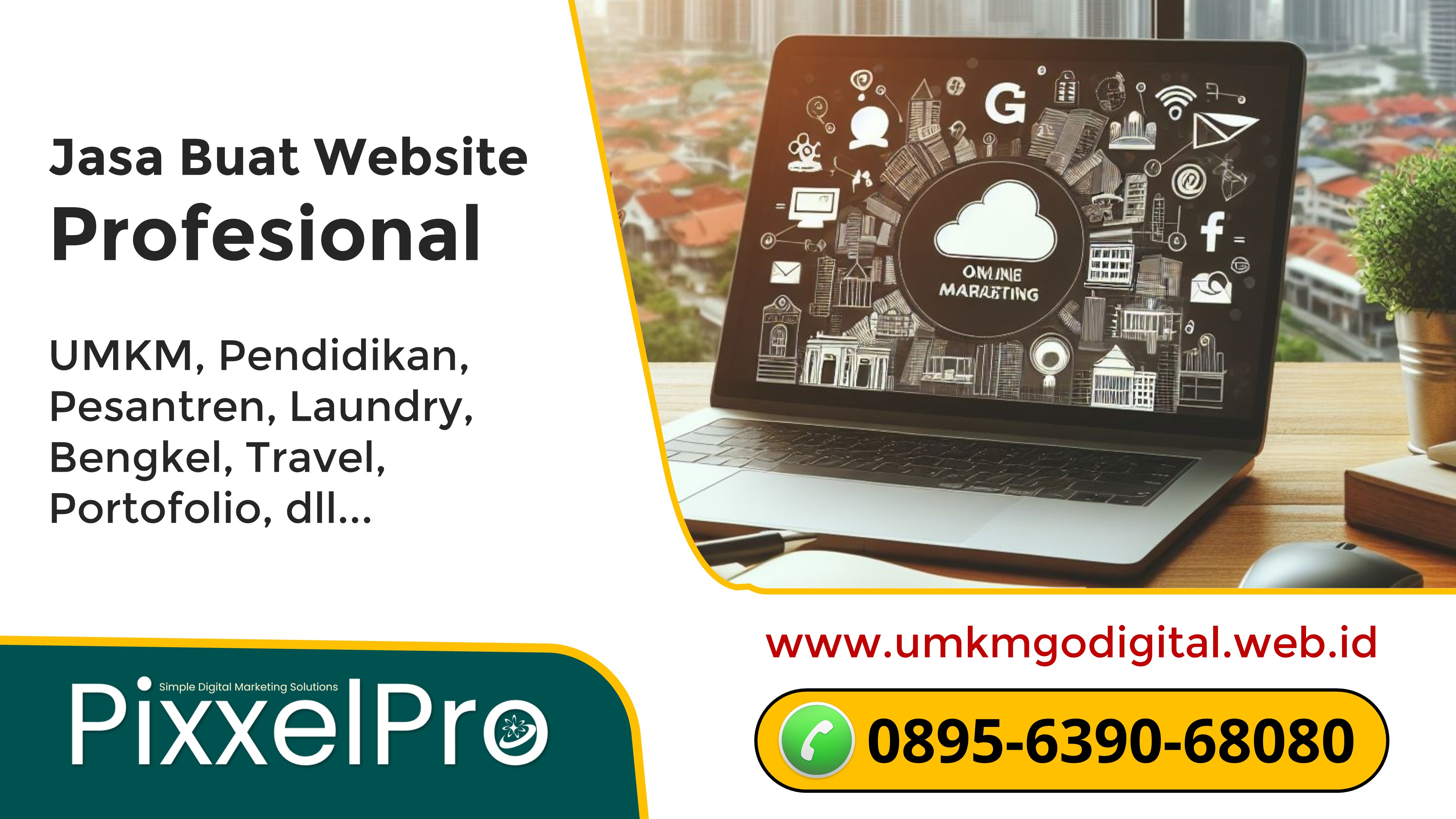 Hub 0895-6390-68080, Jasa Buat Website