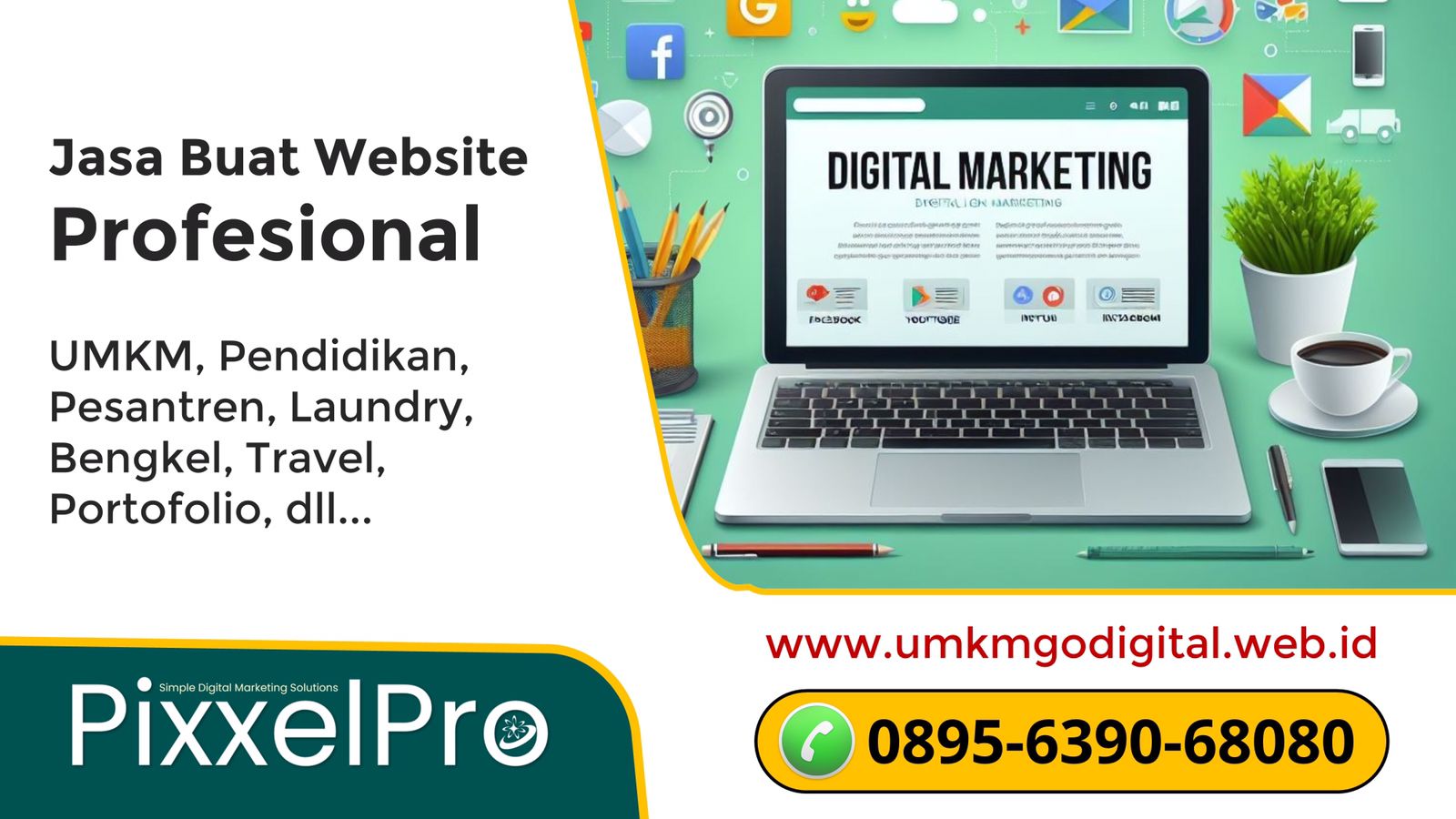 Hub 0895-6390-68080, Jasa Pembuatan Website Kota Mimika