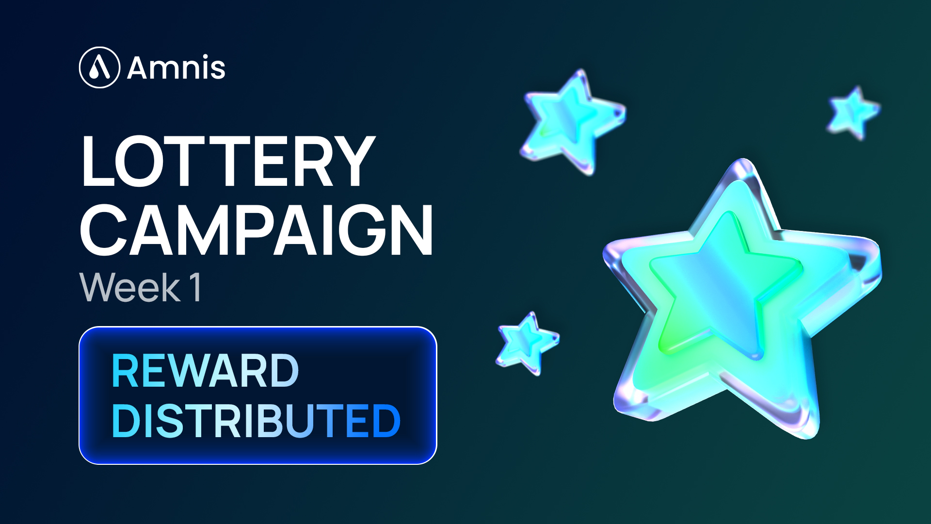 Week 1 Amnis lottery campaign wraped up.
