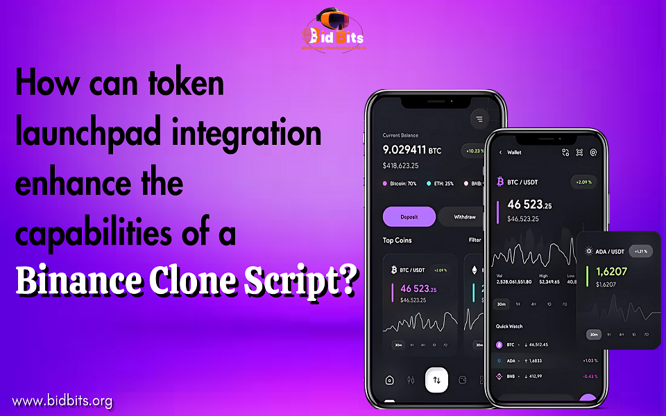 How can token launchpad integration enhance the capabilities of a Binance Clone Script?