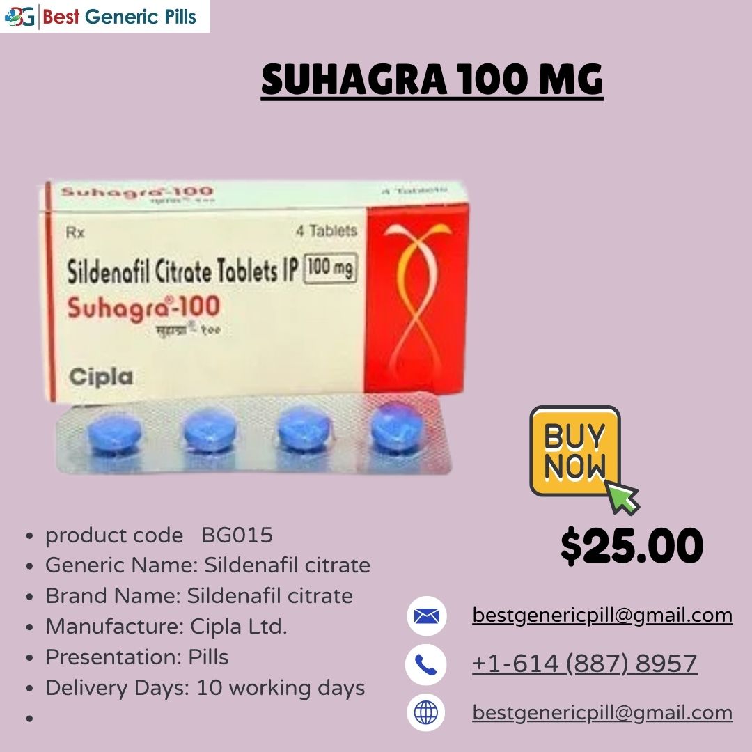 💊 Suhagra 100 mg – Trusted Support for Men's Wellness