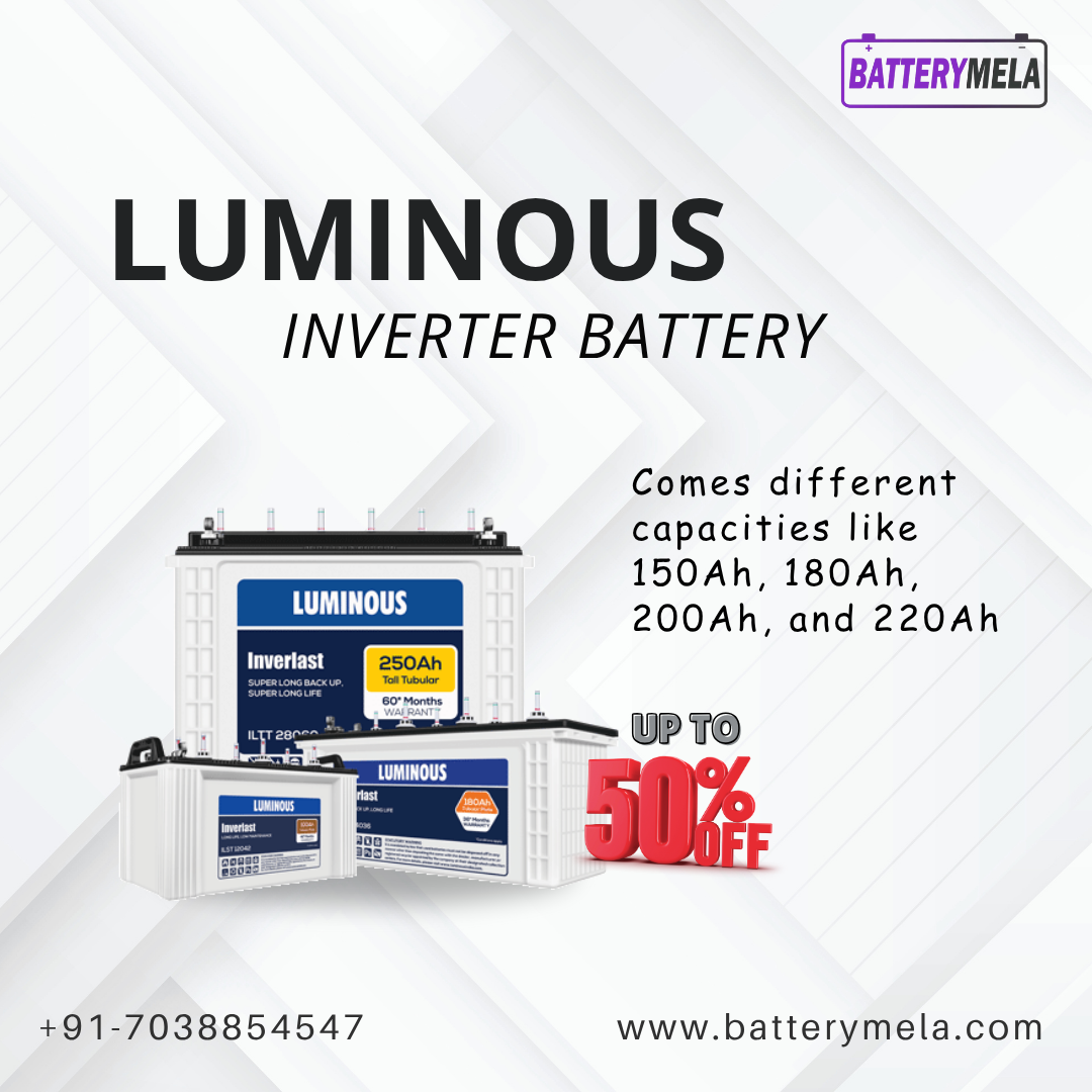 Top 2 Luminous Inverter Batteries You Can Buy Today in Pune get upto 50% off