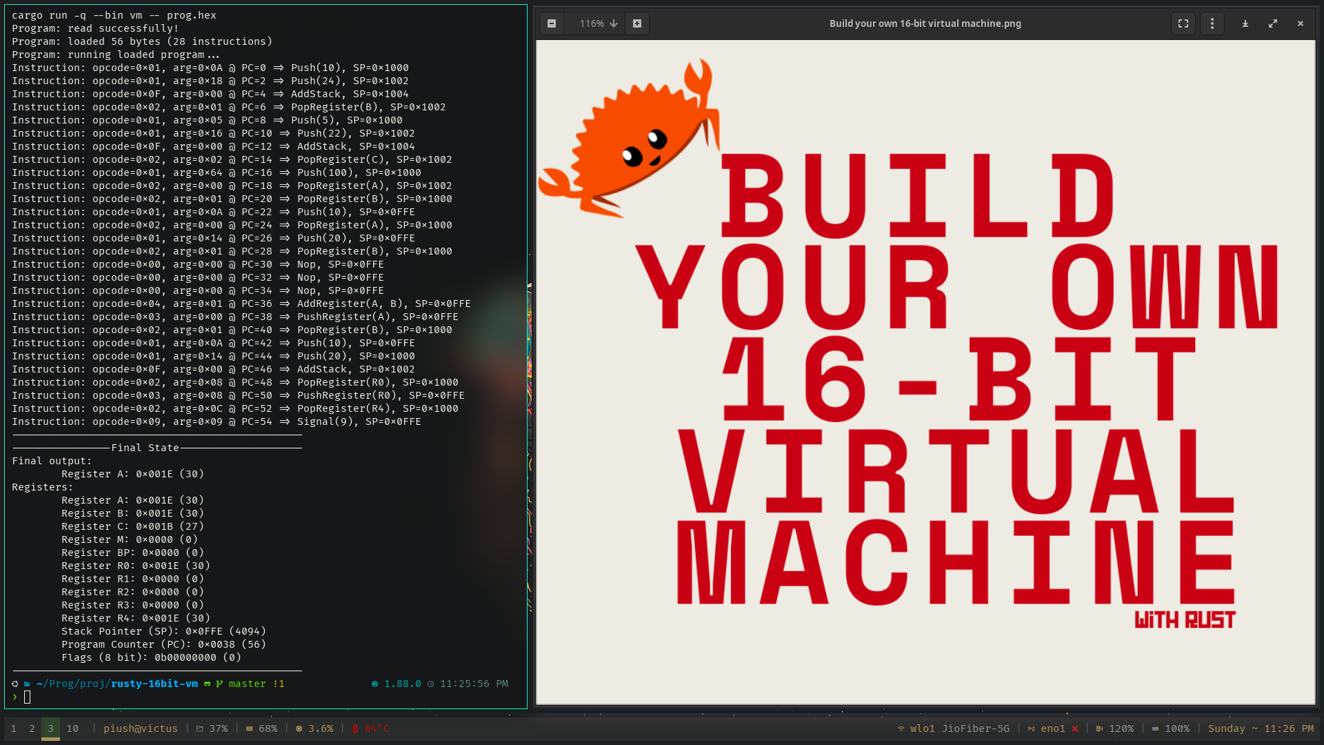 Build a 16-bit VM in Rust | Piush Bose
