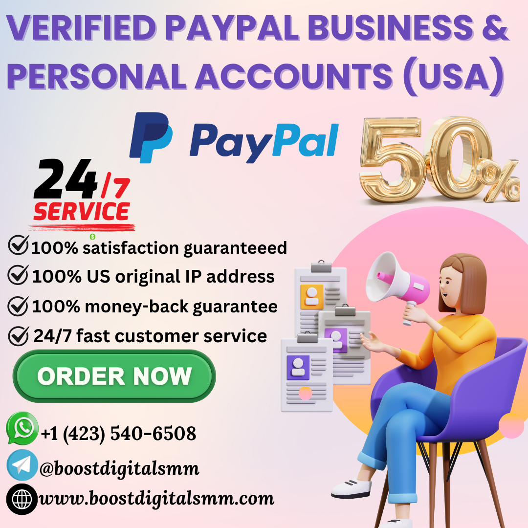 🔐 Verified PayPal Business & Personal Accounts (USA) – Secure & Ready to Use