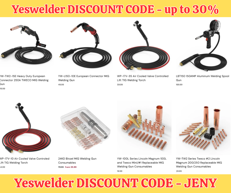 Yeswelder Discount Code: JENY – Save up to 30% Off