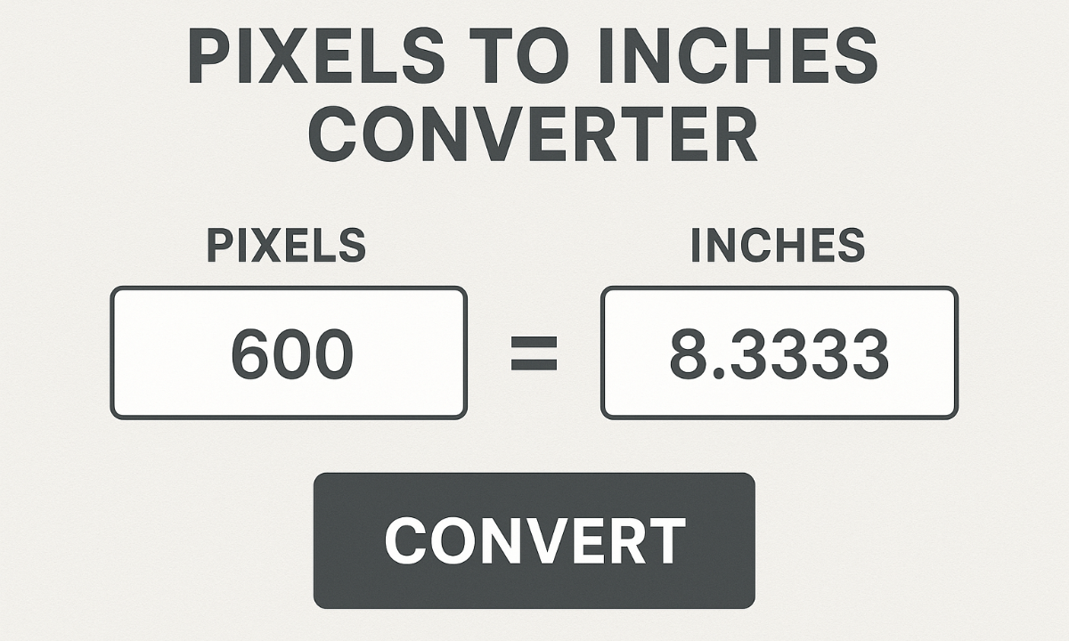 Pixels to Inches Converter – Why Every Creator Should Use It