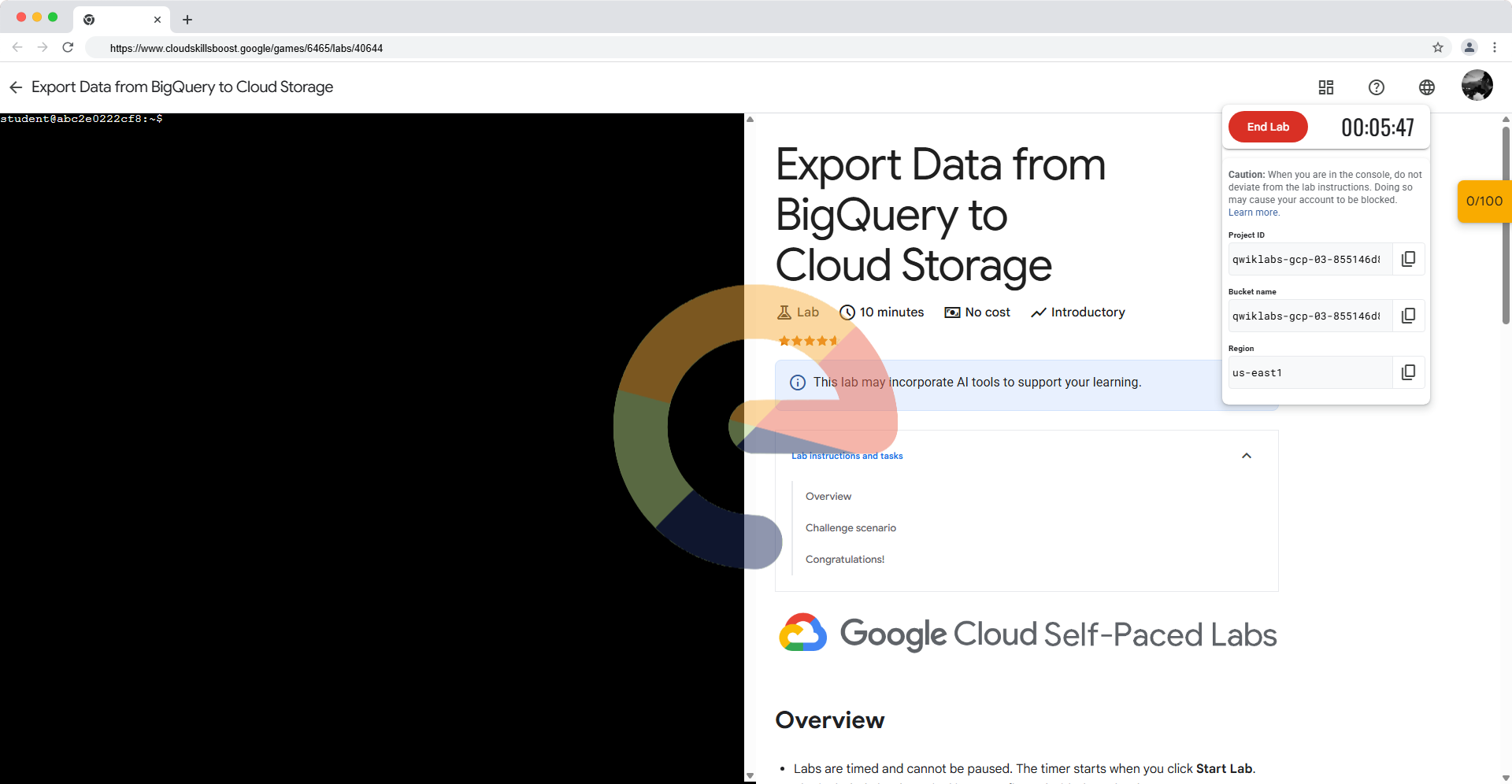 Export Data from BigQuery to Cloud Storage