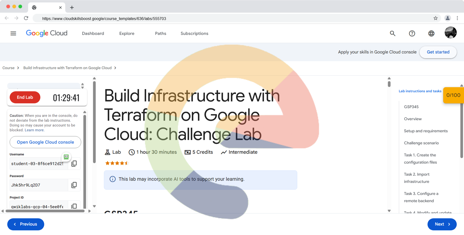 Build Infrastructure with Terraform on Google Cloud: Challenge Lab - G