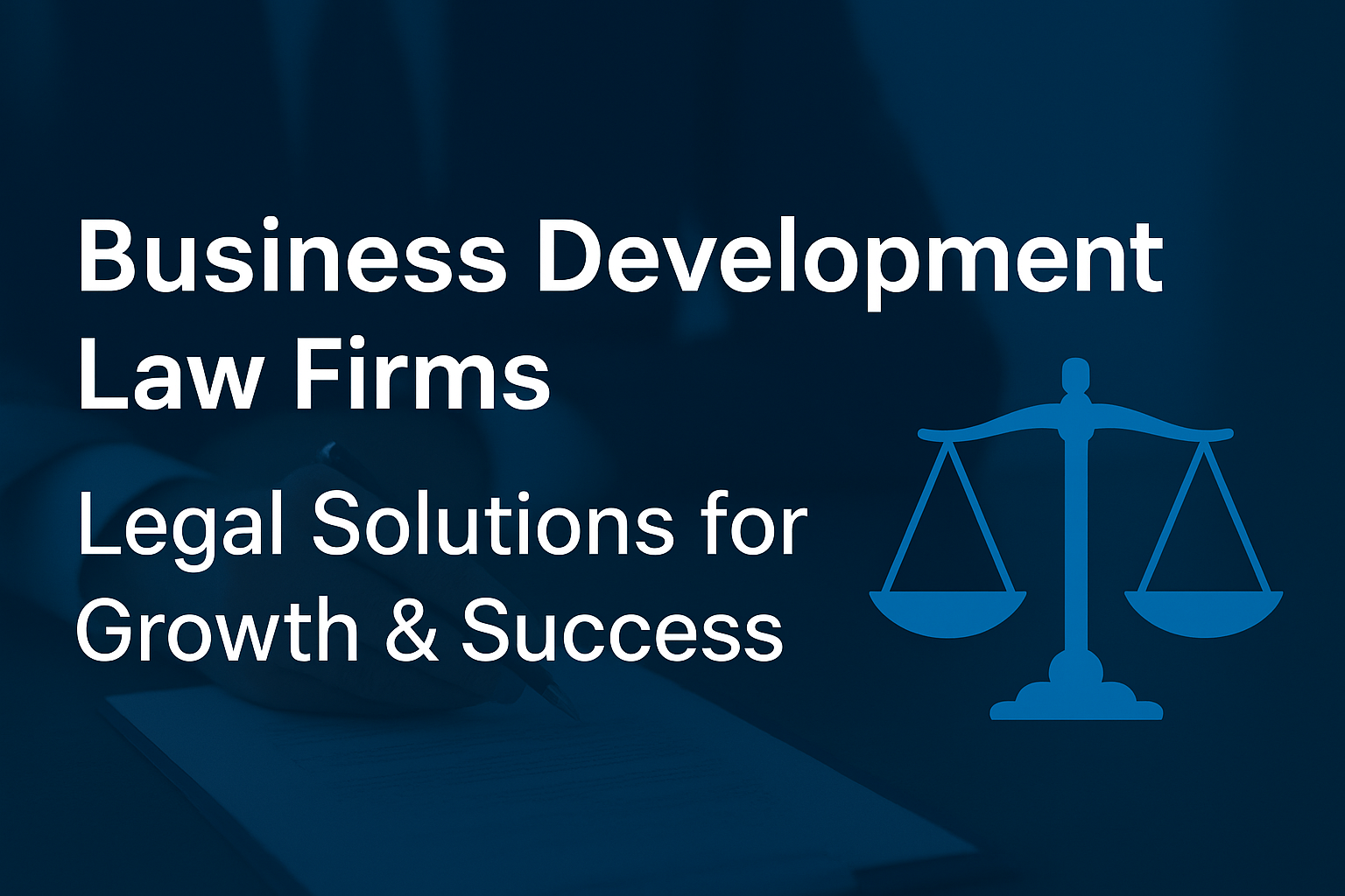 Business Development Law Firms: Legal Solutions for Growth & Success