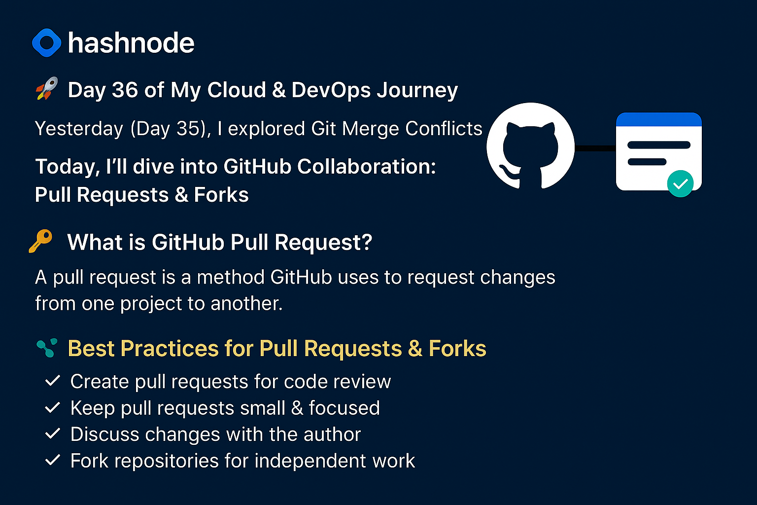 🌍 Day 36 of My Cloud Journey — Collaborating with GitHub: Forks, Pull Requests & Open-Source